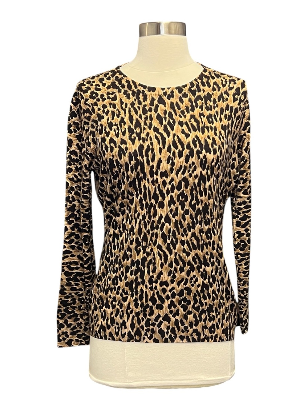 Dolce & Gabbana Leopard Print Tissue Weight Sweater